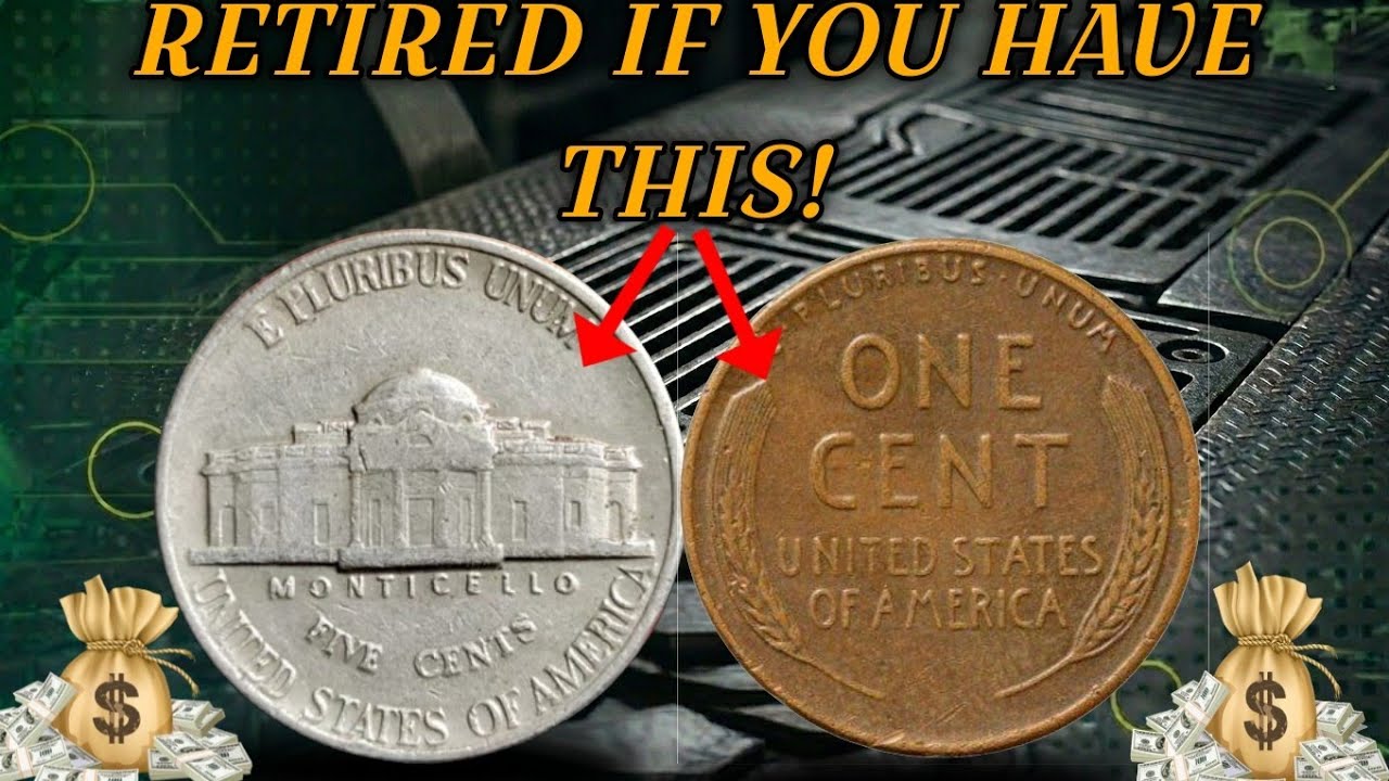 Top 4 Most Valuable US Coins,  Wheat Penny, Jefferson Nickel super rare coins.