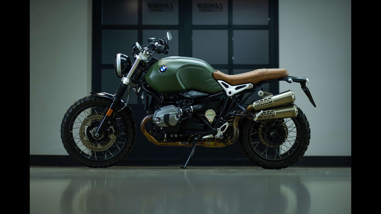BMW R9T Full Wrap in Matt Military Green