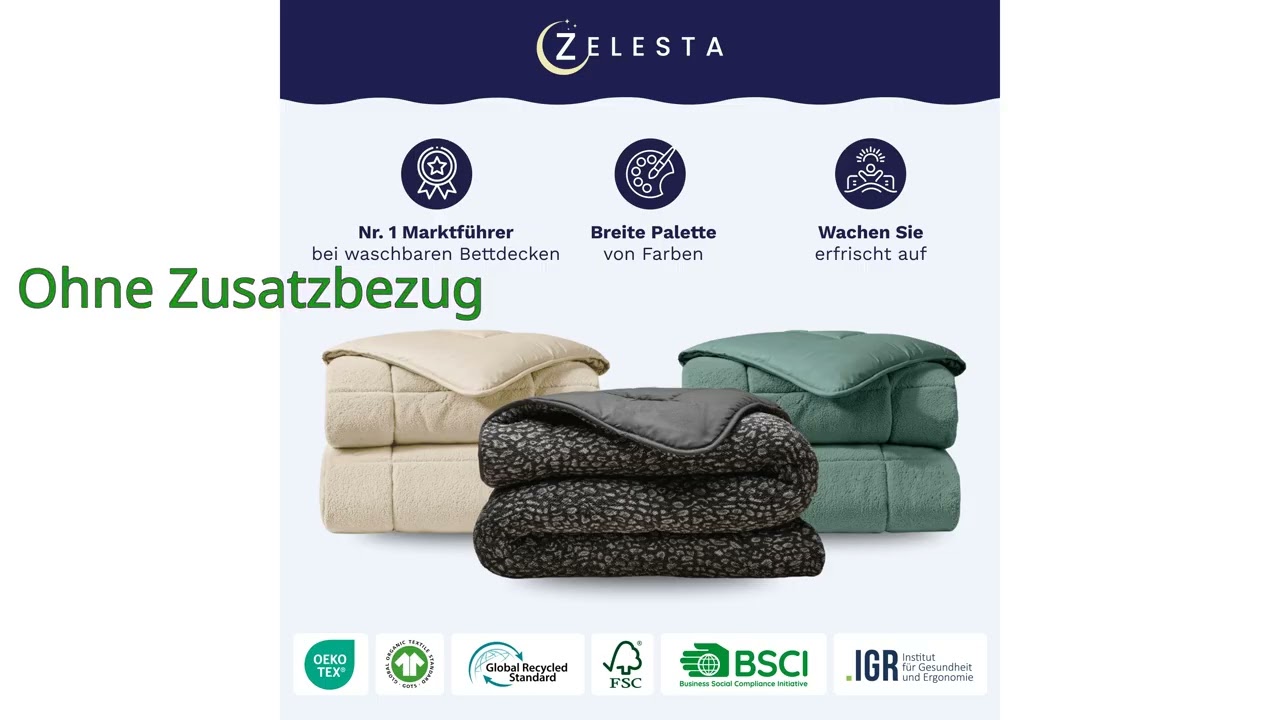 BEWERTUNG (2026): Zelesta Teddybed Bettdecke 4 Jahreszeiten. Infos