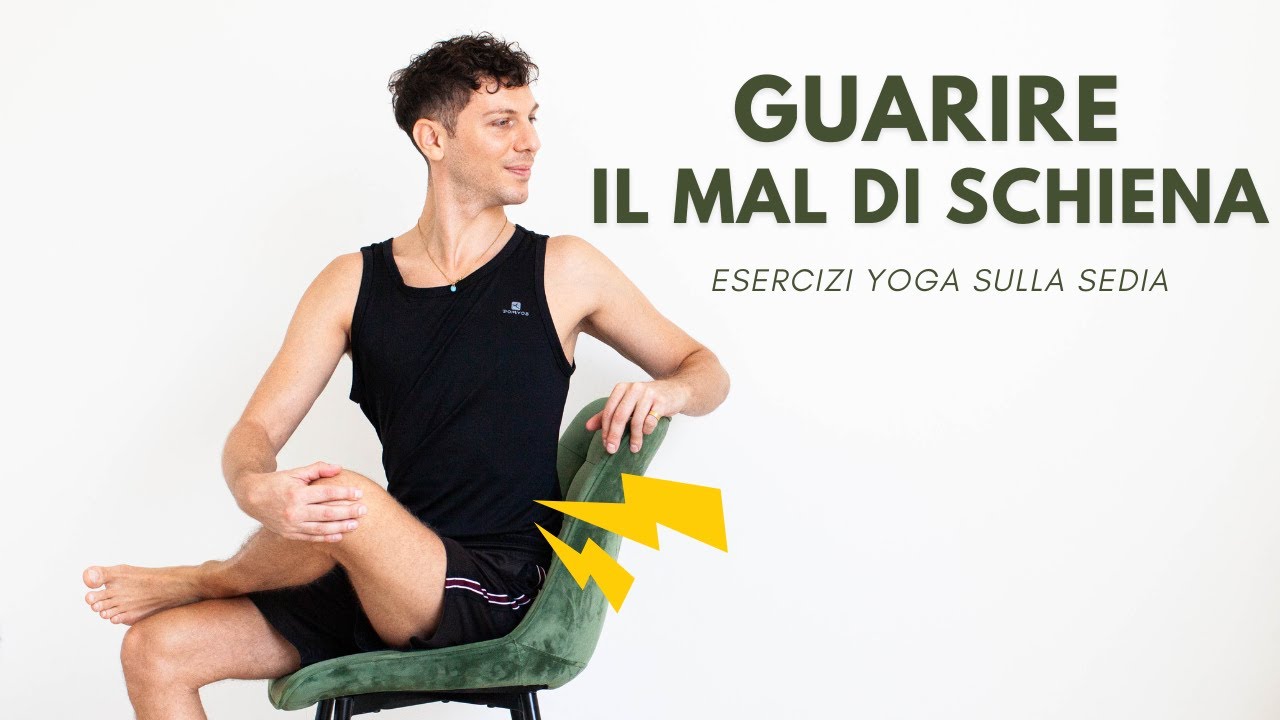 8 MINUTI Yoga in Ufficio sulla Sedia: Guarire da Mal di Schiena e Sciatalgia