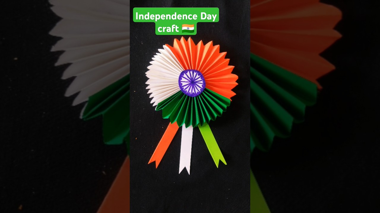 tricolour badge making ideas 15 August Craft 🇮🇳 / Indipendence day craft 😍 