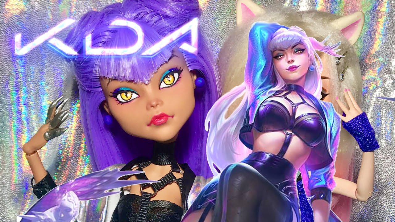 K/DA Evelynn ALL OUT | OOAK Doll Repaint
