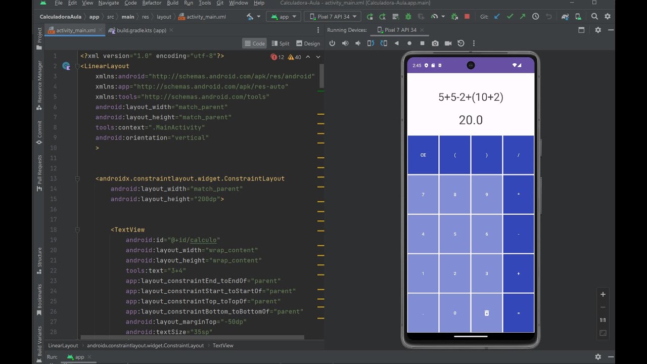 Criando um aplicativo de calculadora no Android Studio usando a linguagem Kotlin - Parte 01