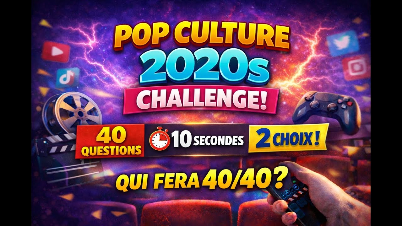 Pop culture années 2020 : quiz de 40 questions (A ou B)