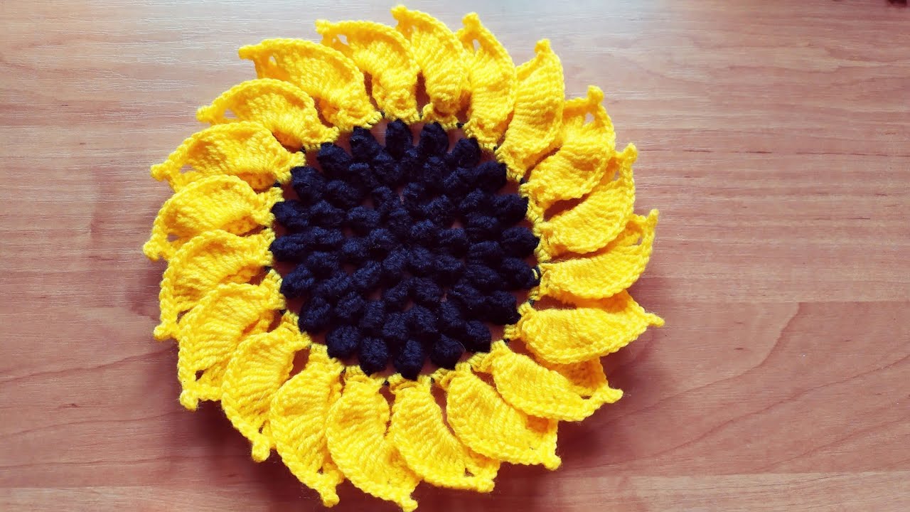 How to Crochet🌻 Sunflower, tutorial