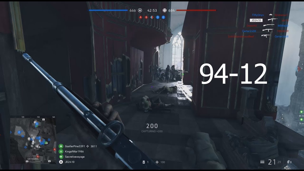 Battlefield V  - 94-12 Highlights - M1907 SF - Conquest - XB1X
