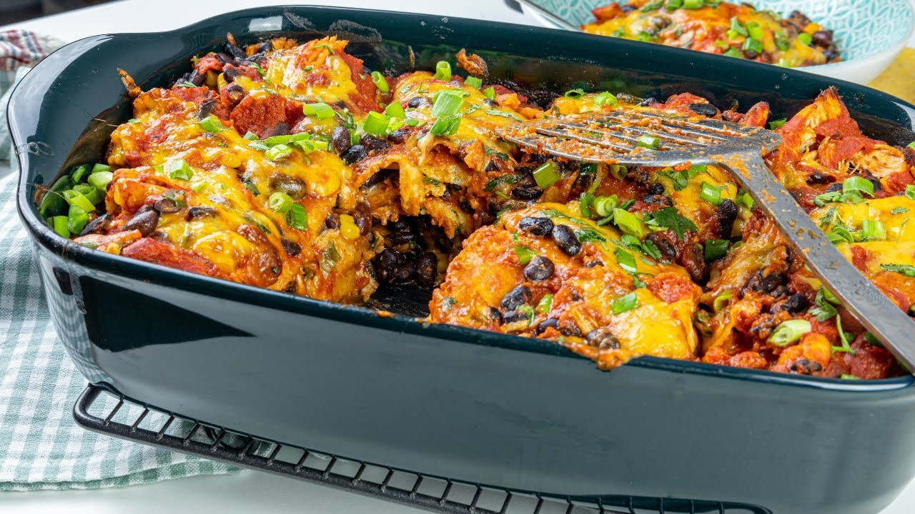No Roll Enchilada Casserole | Easier Eats