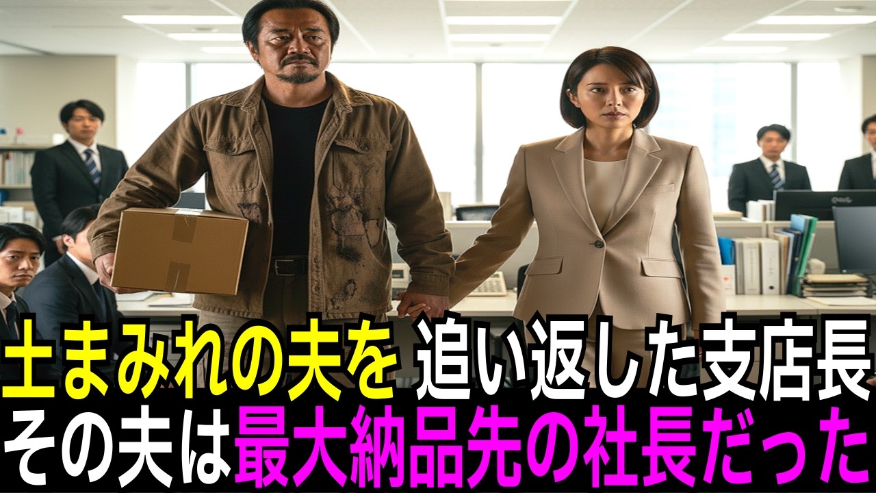 【スカッとする話】高級寿司店で泥まみれの夫を「底辺」と嘲笑った支店長。直後、会社を支える取引先代表だと判明し顔面蒼白に【朗読】