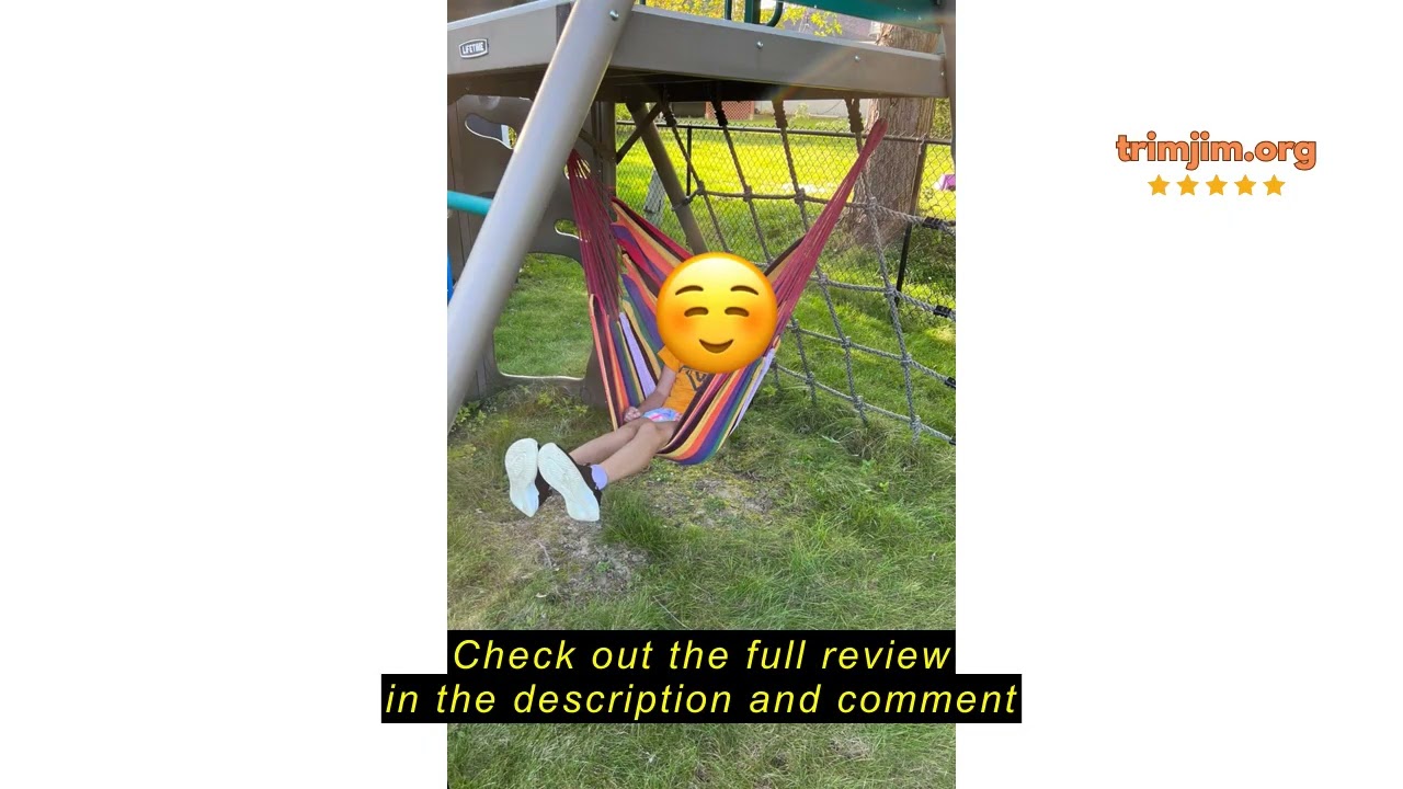 Review Hommtina Hammock Chair Hanging Rope Swing, Max 300 Lbs Hanging Chair with Pocket & Durability
