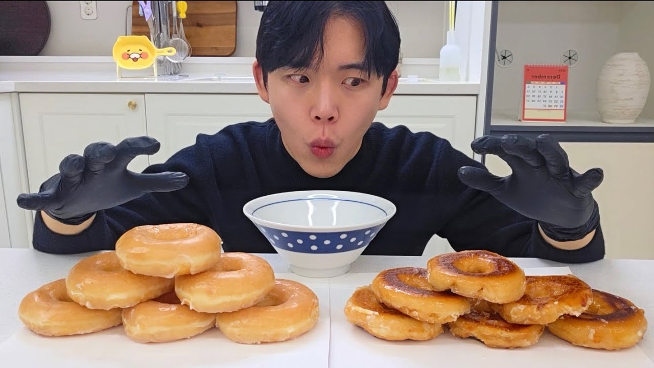 크리스피도넛 구워먹으면 생기는 일… 결국 불닭 엔딩 🔥
