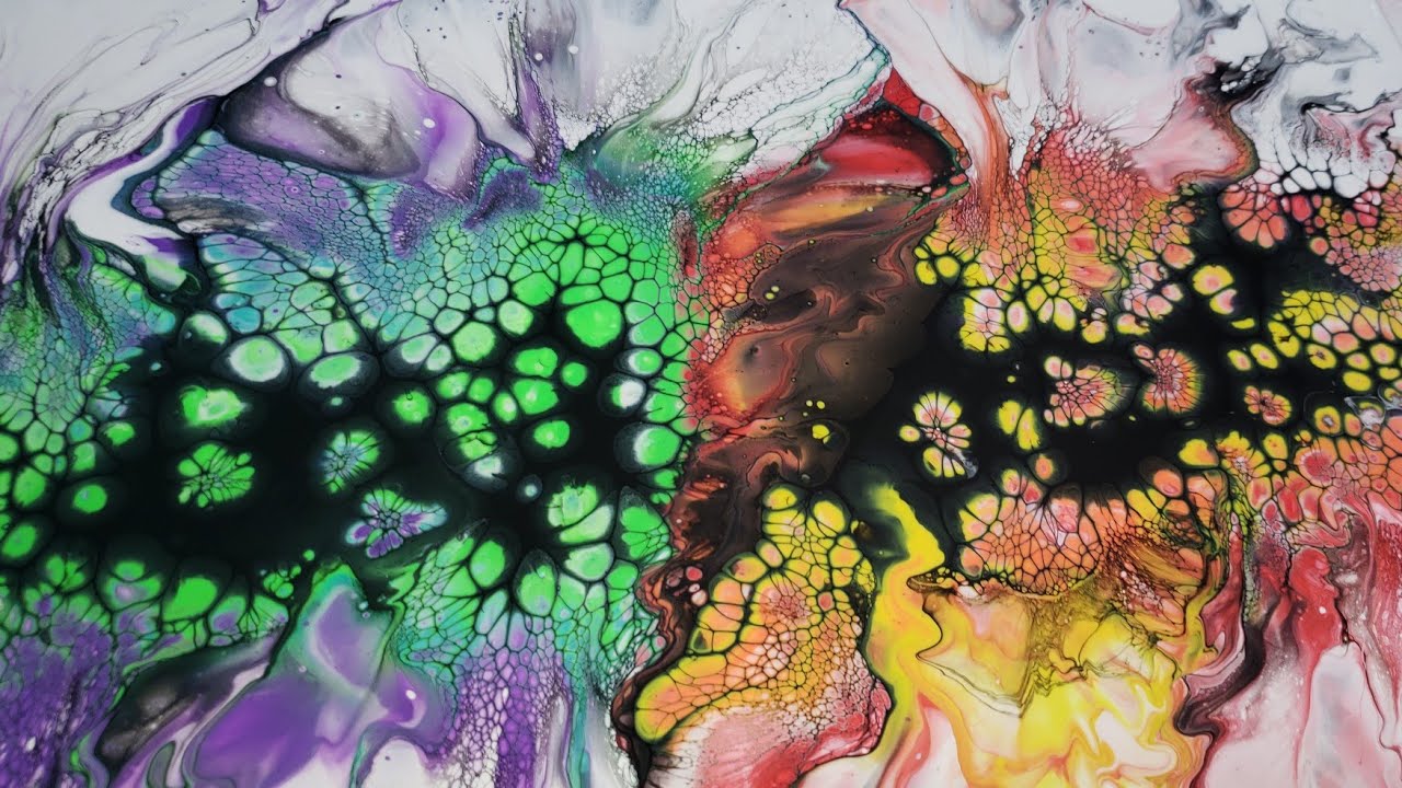 [289] Rainbow Dutch Pour Using Bling It Interference Colors & Black Cell Activator