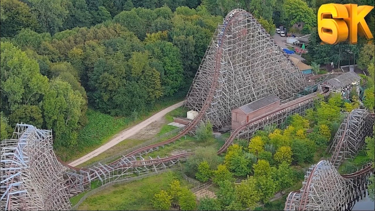 Untamed Drone Footage 6K Robin Hood Steel Conversion Walibi Holland