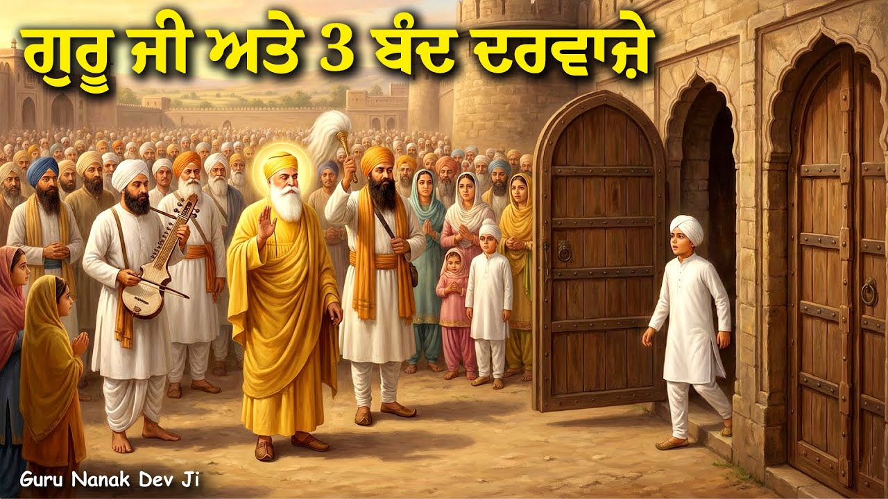 ਗੁਰੂ ਜੀ ਅਤੇ 3 ਬੰਦ ਦਰਵਾਜ਼ੇ ਦੀ ਸਾਖੀ | Guru Nanak Dev Ji Katha | United Panjab