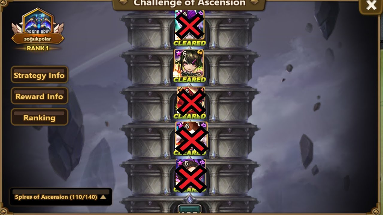 Spires of Ascension 109 Summoners WAR