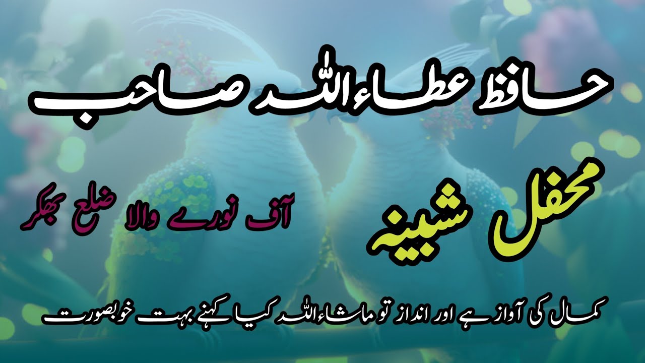 Hafiz Attaullah SAHB  mehfil e shabena)