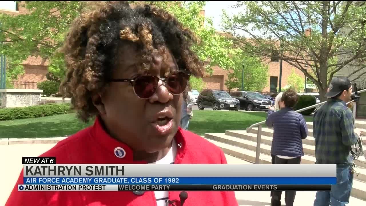 Group protests Trump administration in Colorado Springs