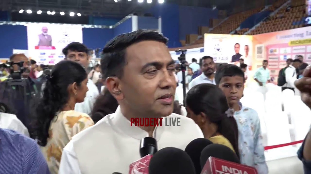 Chief Minister Pramod Sawant | On Mega Job Fair | Live | Prudent | 140626