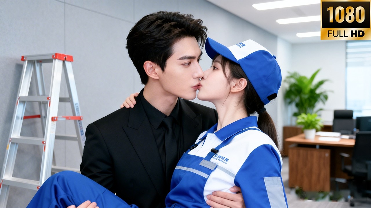 清洁工女孩不小心跌入高冷总裁怀中，总裁瞬间心动！❤️ #甜宠 #cdrama #爱情 #OverbearingCEO