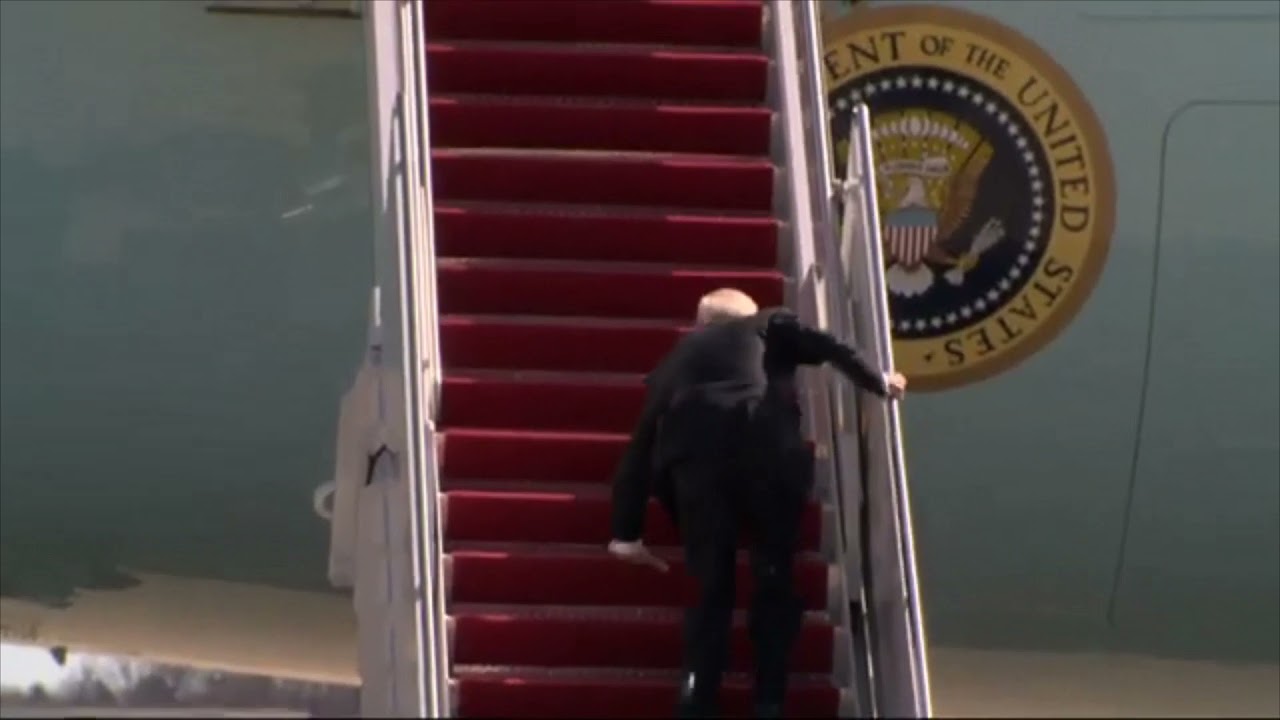 Joe Biden Falls Set To Yakety Sax - Benny Hill Music