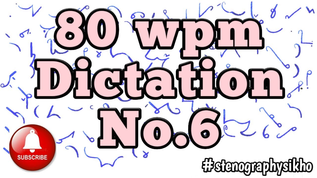 80 WPM English Dictation | 80 Speed English Dictation | English Shorthand 80 wpm | 