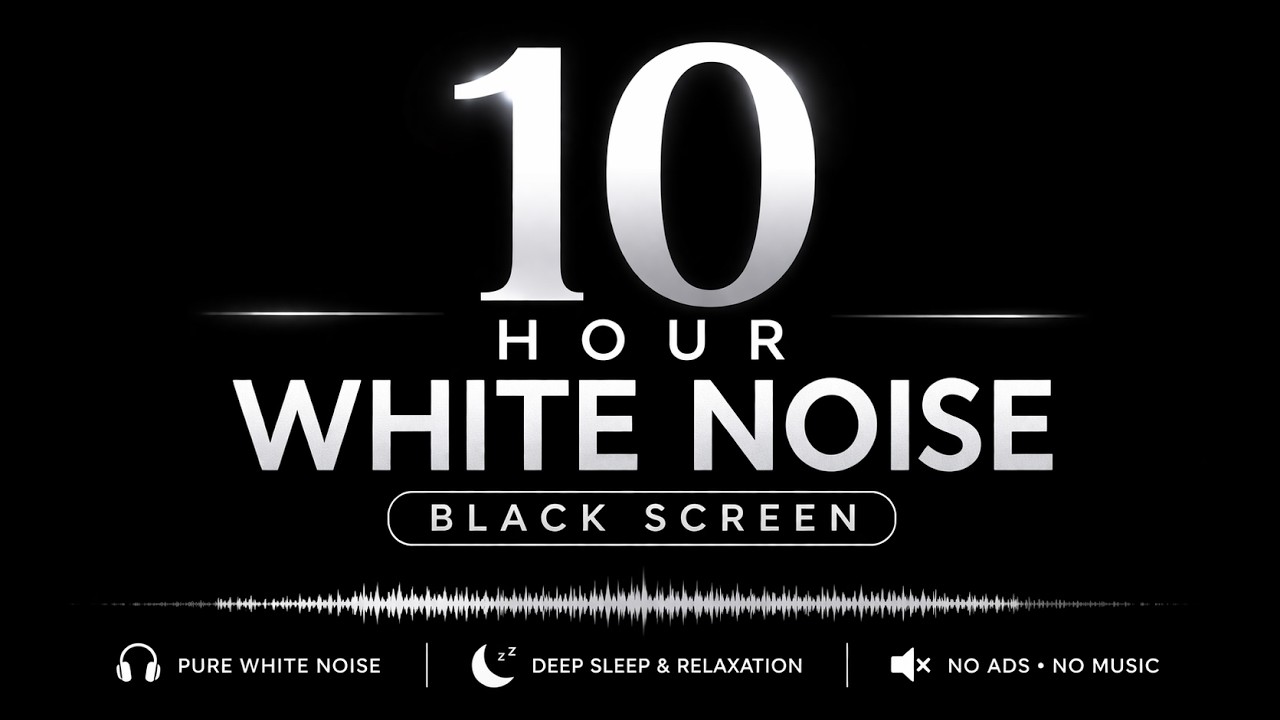 White Noise Black Screen 10 Hours | Deep Sleep Sound for Insomnia | No Ads