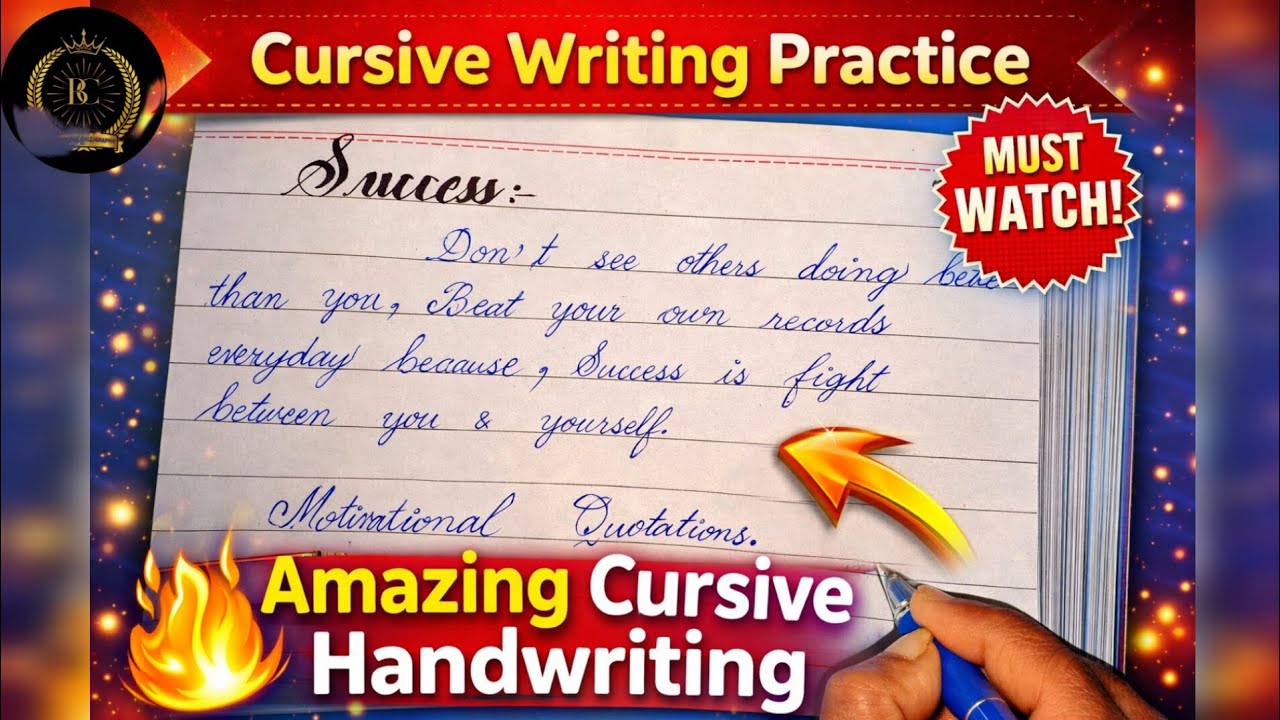 How to write cursive Writing |Cursive Writing Practice for Beginners