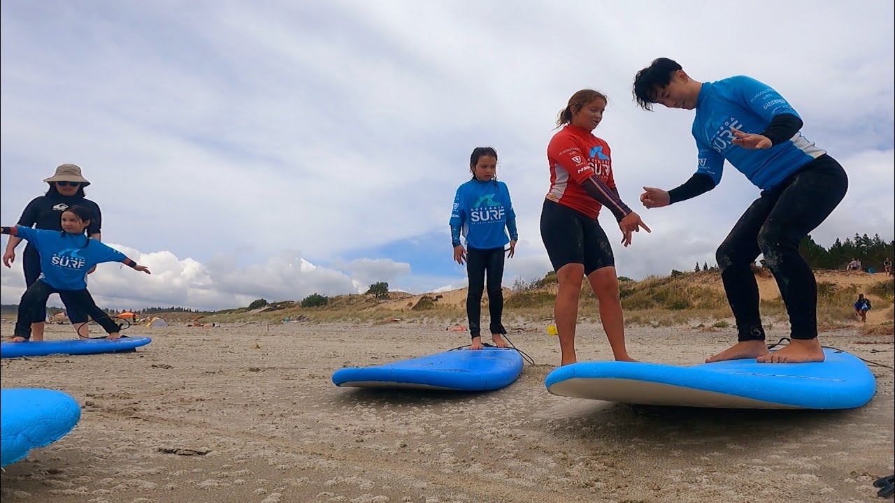 Learning how to surf in NZ during lockdown!