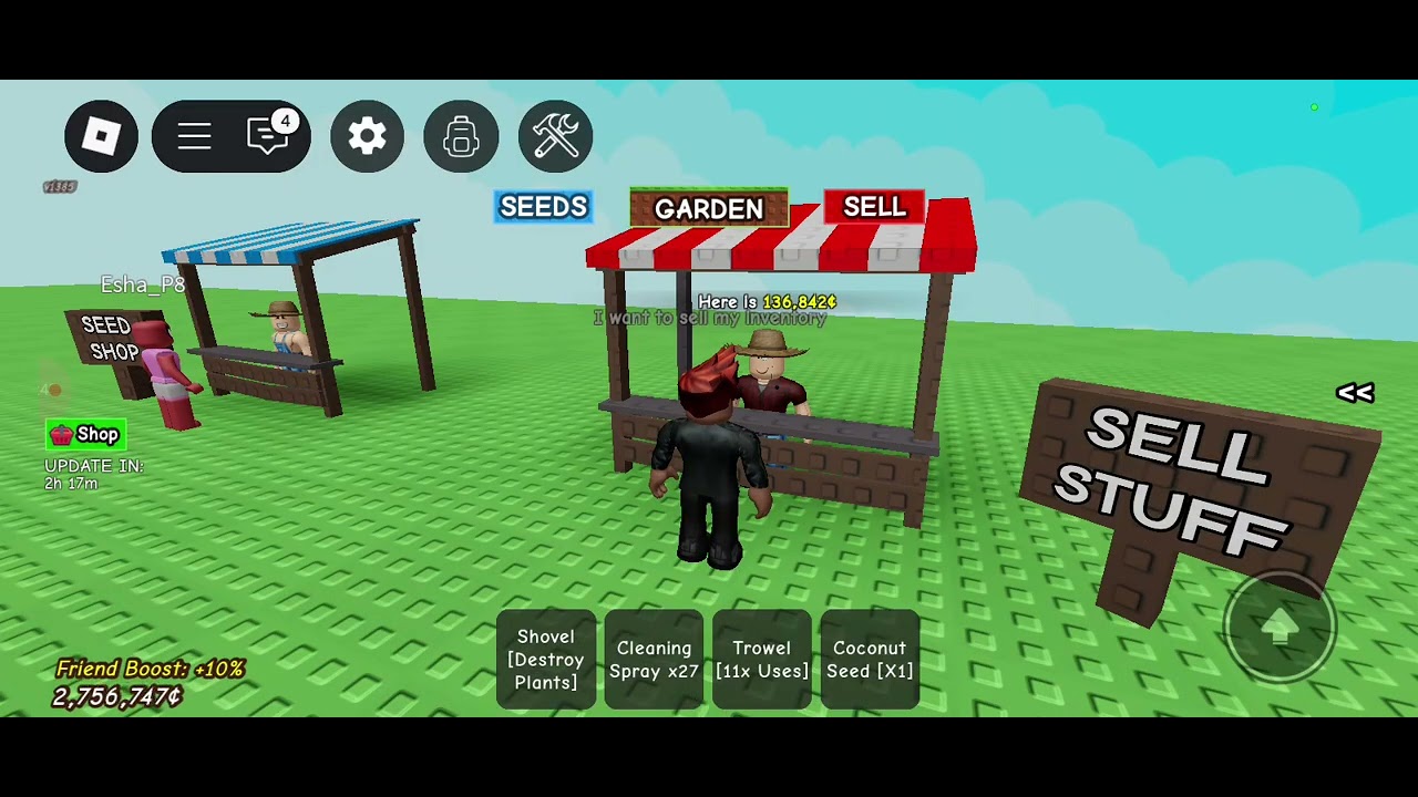 Zion playing ,ROBLOX  , GROW A GARDEN part 11