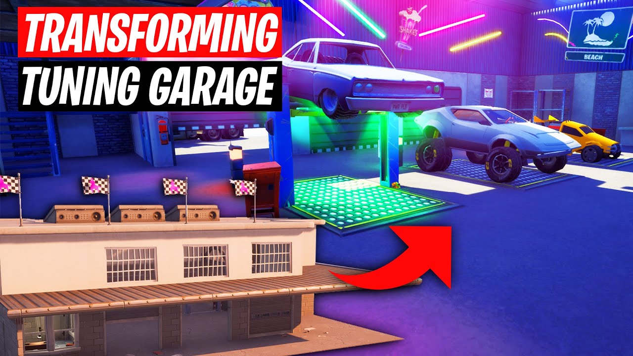 TRANSFORMING A TUNING GARAGE IN FORTNITE CREATIVE