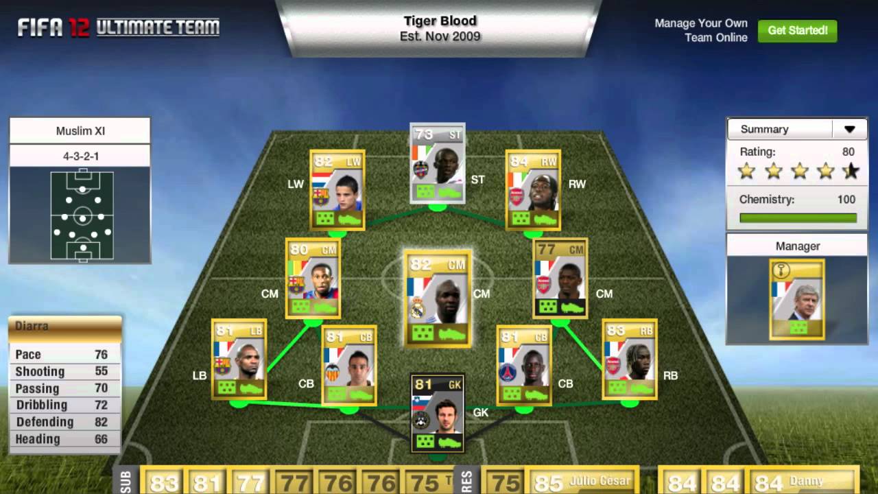 FIFA 12 Ultimate Team | Subscriber Squad Builder | Muslim Squad