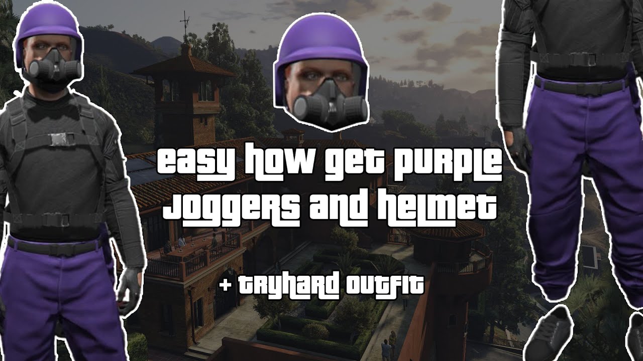 EASY How get MODDED Purple joggers and Colored Helmet | GTA ONLINE MODDED SESSION OUTFIT
