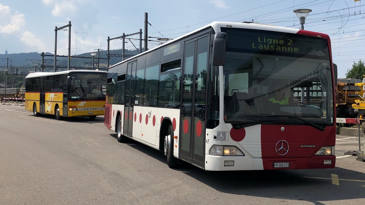 De Lausanne-Gare à Palézieux, gare en remplacment CFF en bus Tpf
