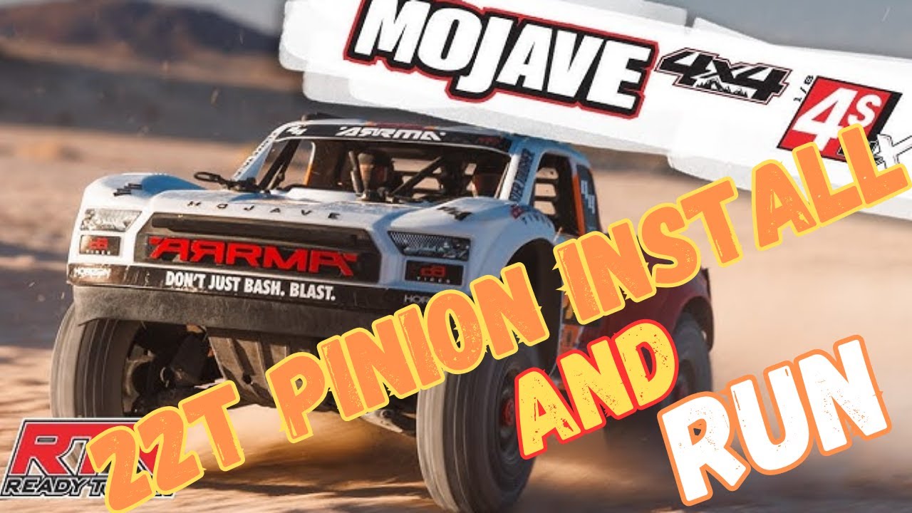 Mojave 4s 22t pinion install and run #arrma #mojave #4s #speedrun