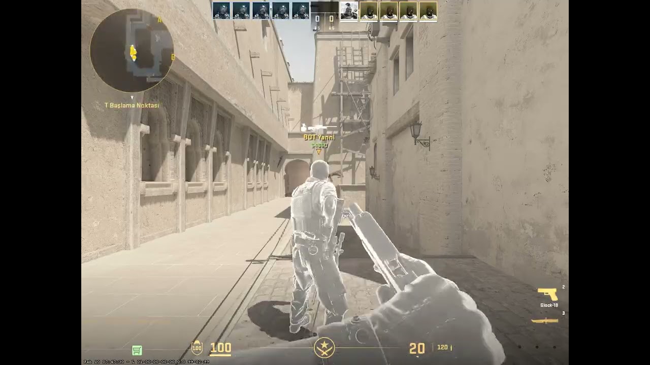 Counter strike botların yerini görme
