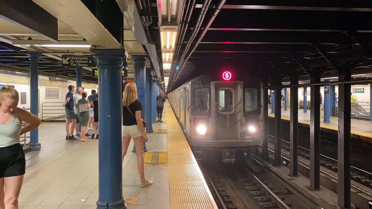 R62A/R142/R142A Downtown 4,5,6 Local Trains At 59th Street