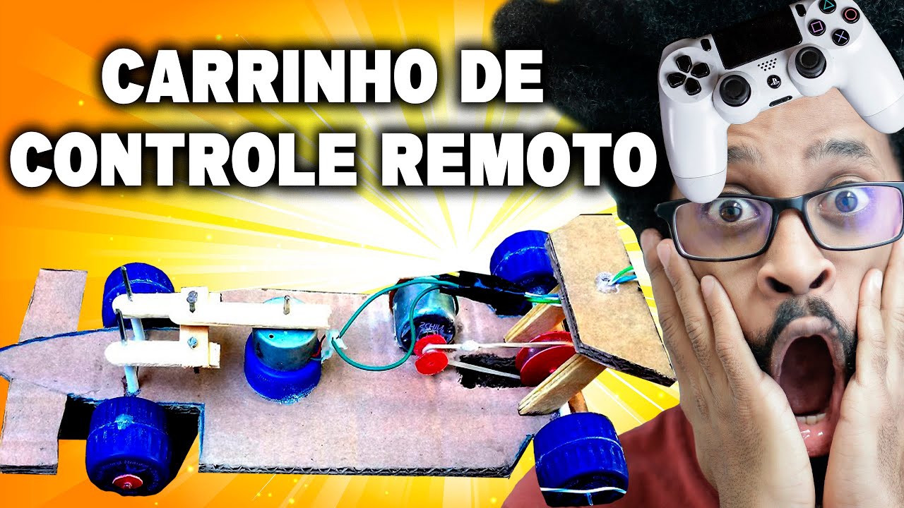 Como fazer um carrinho de controle remoto caseiro com papelão palito de picolé