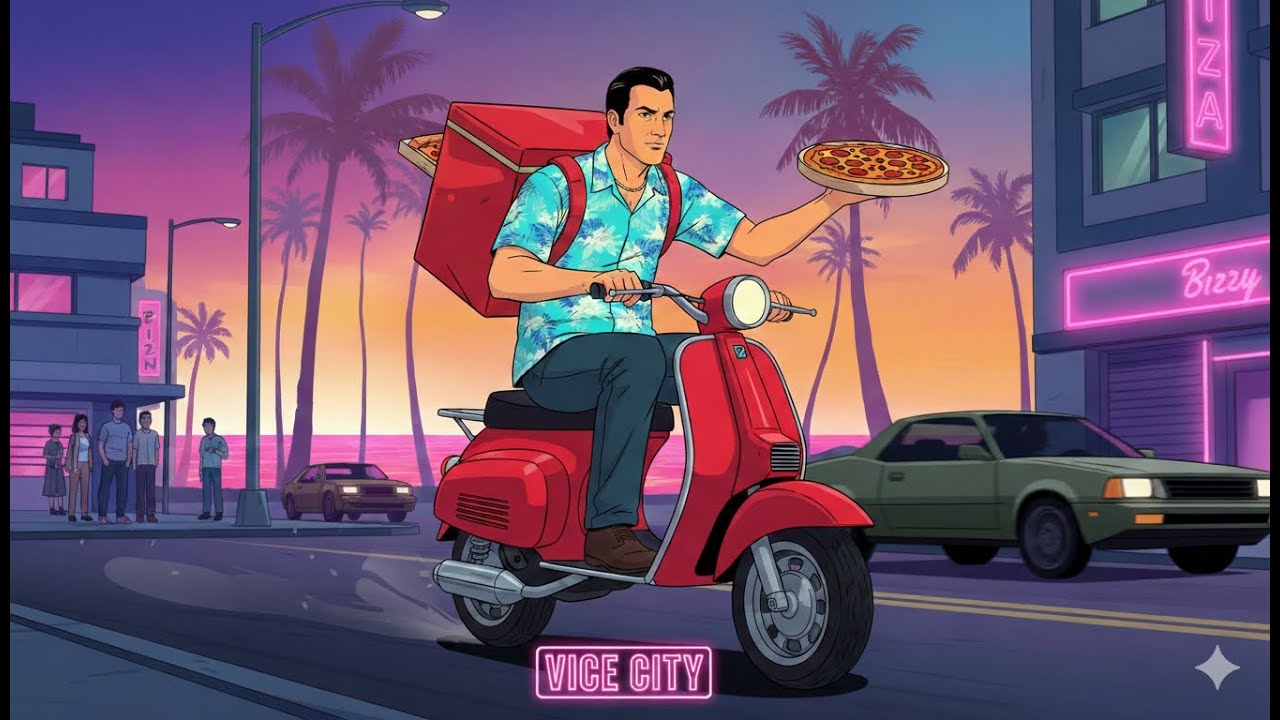Así empezó mi vida en Vice City: repartiendo pizza #1
