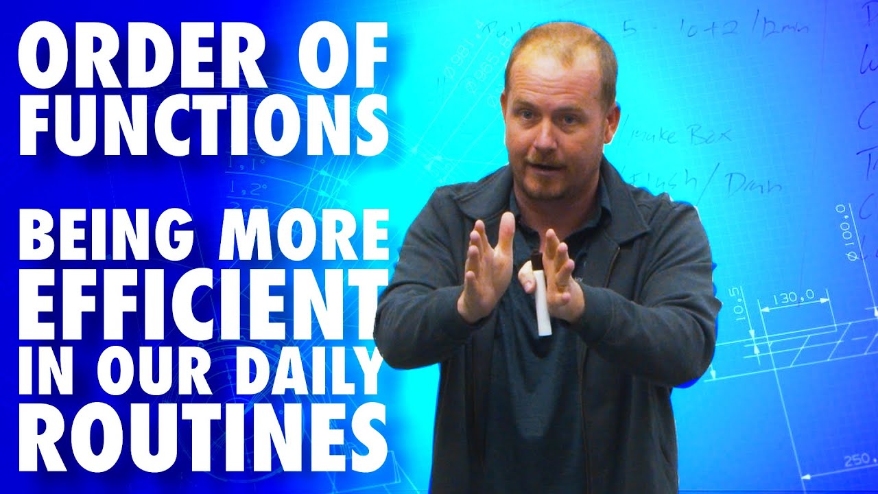 Order Of Functions - Being More Efficient In Our Daily Routines