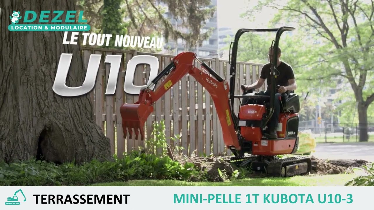 MINI PELLE 1T KUBOTA U10 3