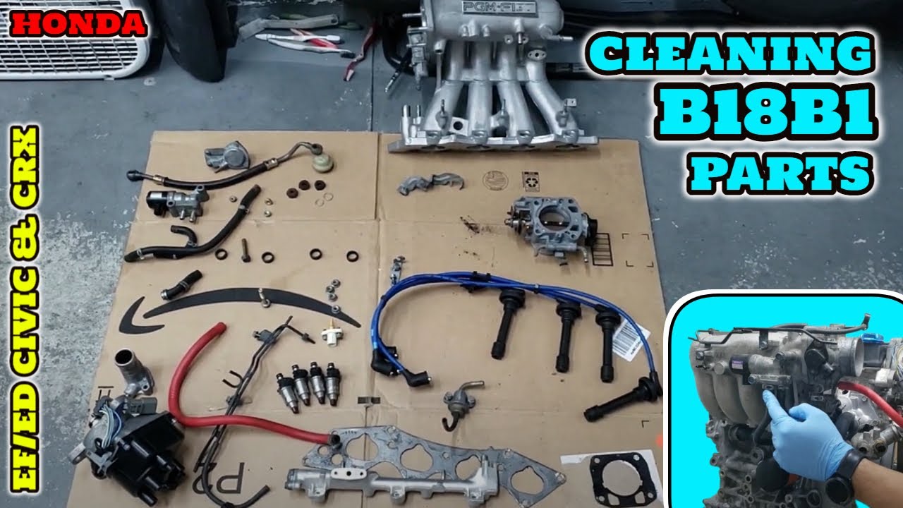 ||HONDA EF9 / ED7 CIVIC и CRX|| 💥Снятие впускного коллектора B18B1 и очистка деталей ✨