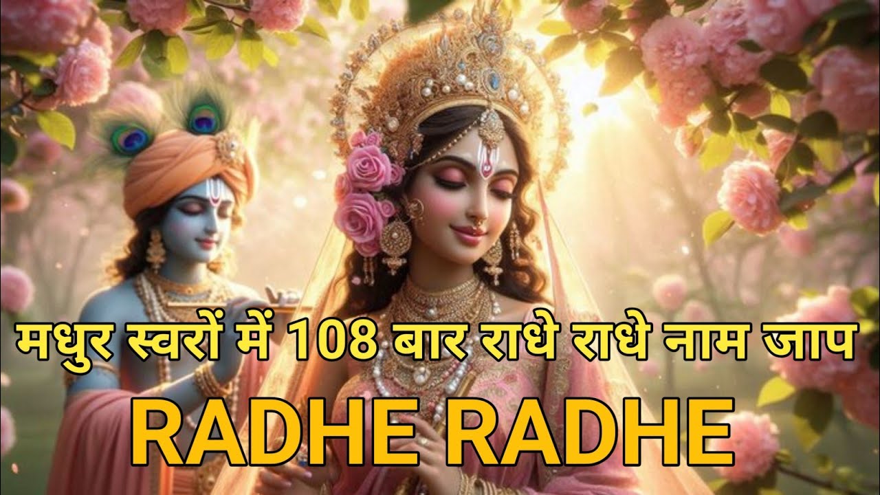 108 Times Radha Rani Naam Jap | Daily Bhakti Meditation । Radhe Radhe । राधे राधे ।
