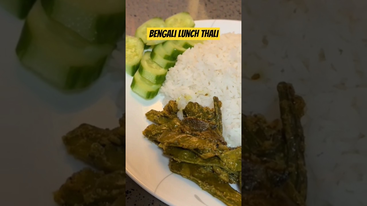 Simple Bengali Lunch,😋 #usaliving #bengalivlog #foodie #denverdays #shorts ❤️