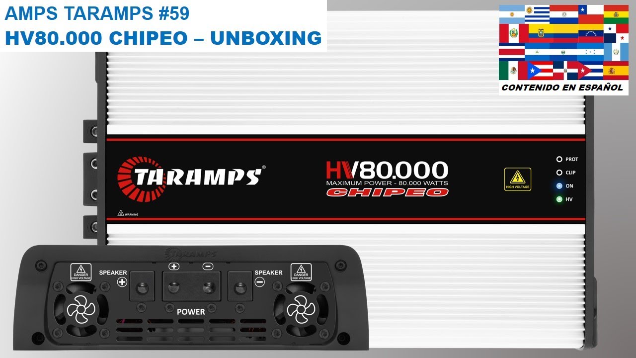 AMPS TARAMPS #59 - AMPLIFICADOR TARAMPS HV 80000 CHIPEO - 80000Wrms - UNBOXING