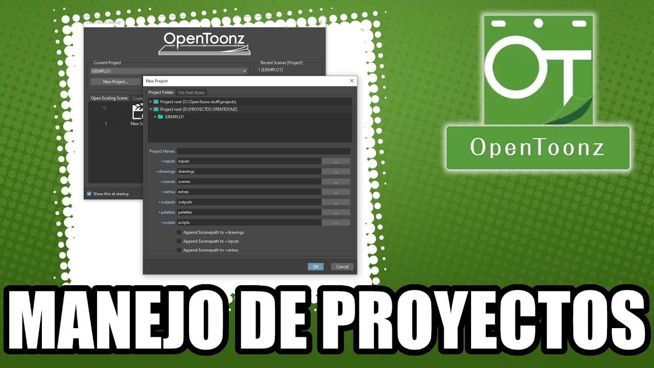 COMO GESTIONAR PROYECTOS EN OPENTOONZ  -  TUTORIAL OPENTOONZ 1.7 2024 # 31