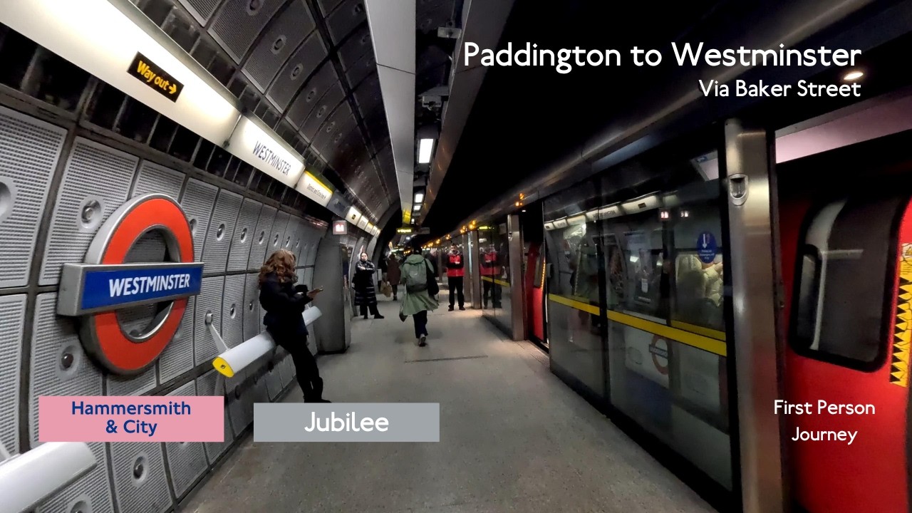 London Underground First Person Journey: Paddington to Westminster via Baker Street