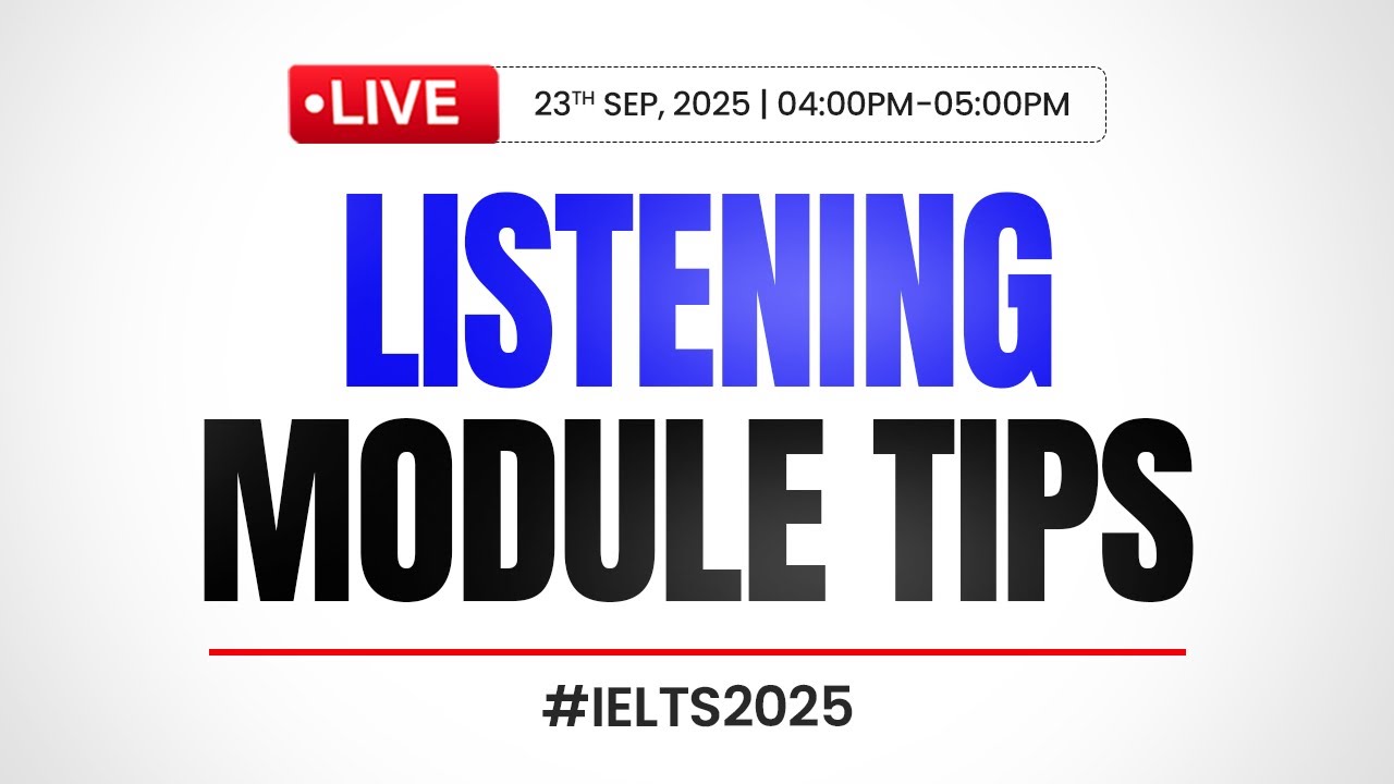 IELTS Listening: Top Tips to Master the Listening Module! (Live Session)