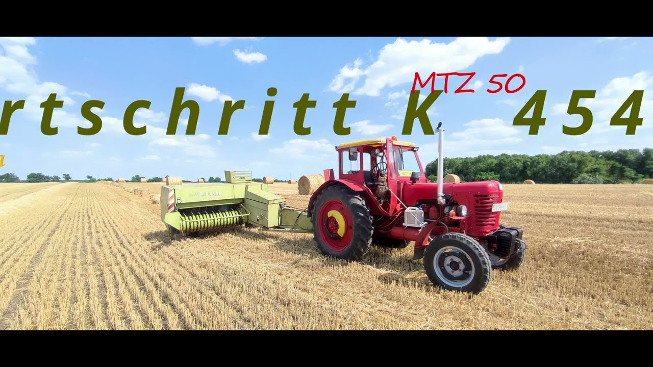 Mtz 50 Fortschritt K 454 B Canola baling hay (Teaser)