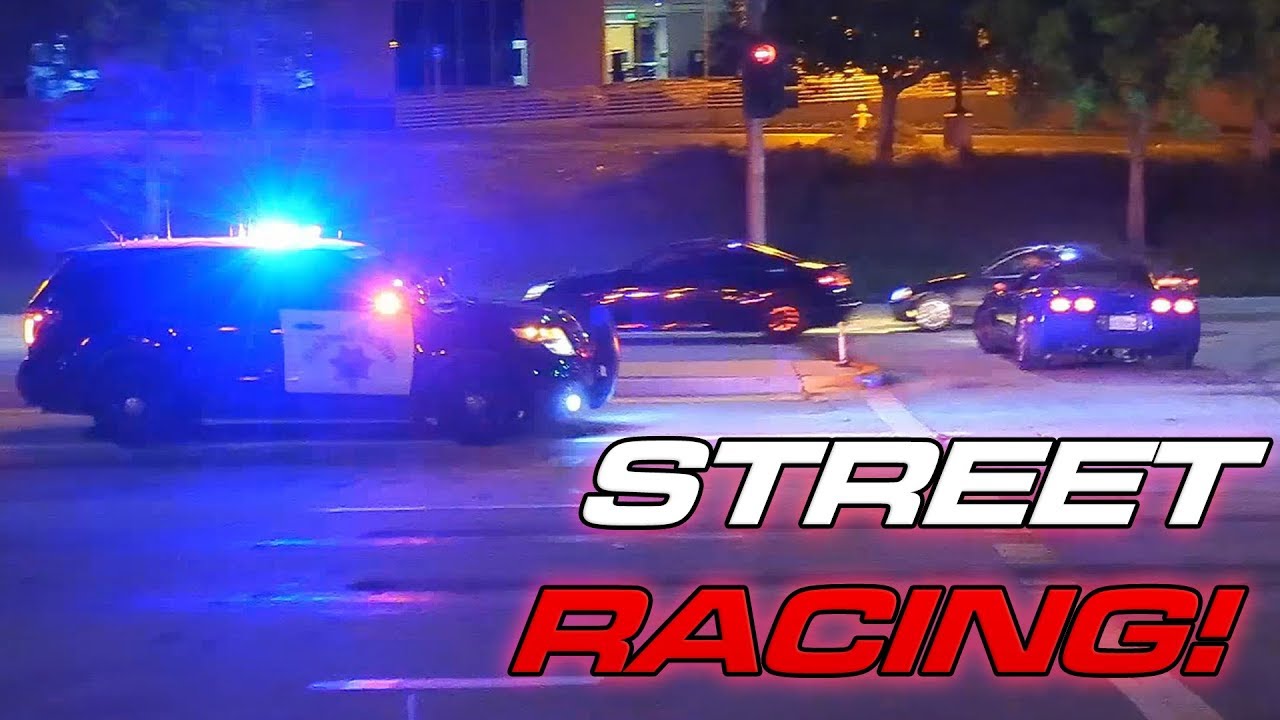 13min of Illegal Street Racing + Cops!