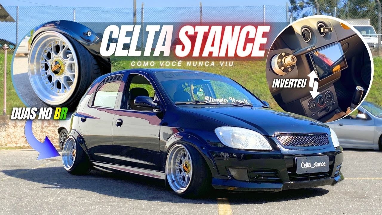 CELTA STANCE COMO VOCÊ NUNCA VIU! CELTA 1.0, REBAIXADO COM RODAS 15 TALUDAS - SÓ TEM DUAS NO BRASIL!
