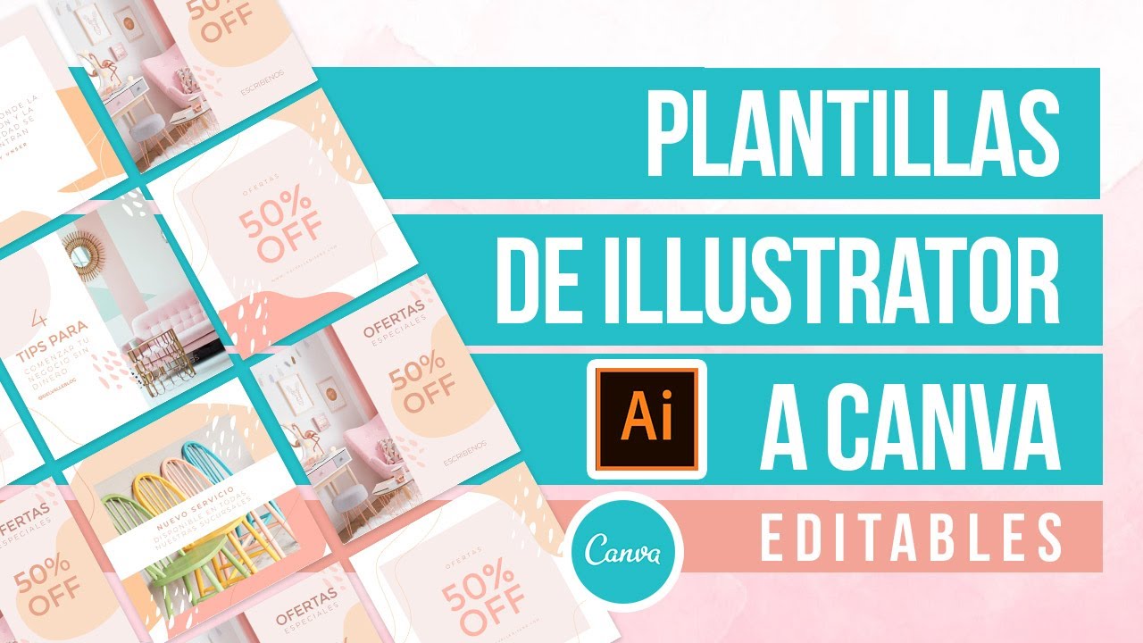 ✏¿Cómo hacer EDITABLE en CANVA plantillas de instagram o archivos de ILLUSTRATOR? | Del Valle Blog